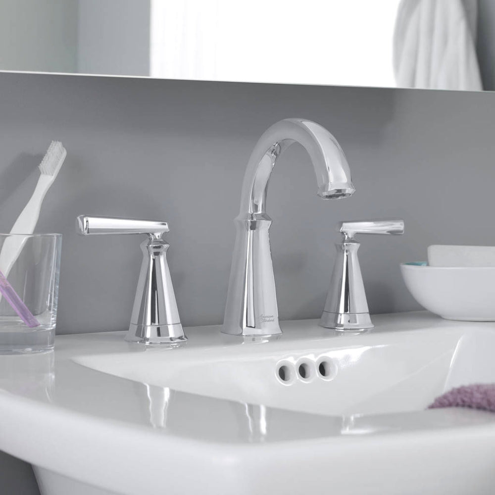 AMERICAN STANDARD American Standard 7018801.002 Edgemere Two Handle Widespread Bathroom Sink Faucet in Polished Chrome