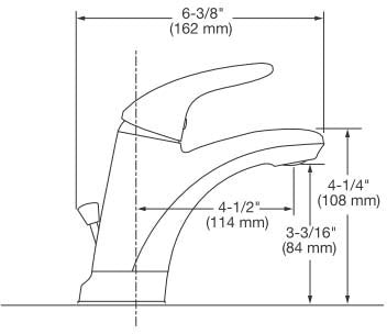 AMERICAN STANDARD American Standard 7075002.002 Colony Pro Single Handle Centerset Bathroom Sink Faucet 1.2 GPM