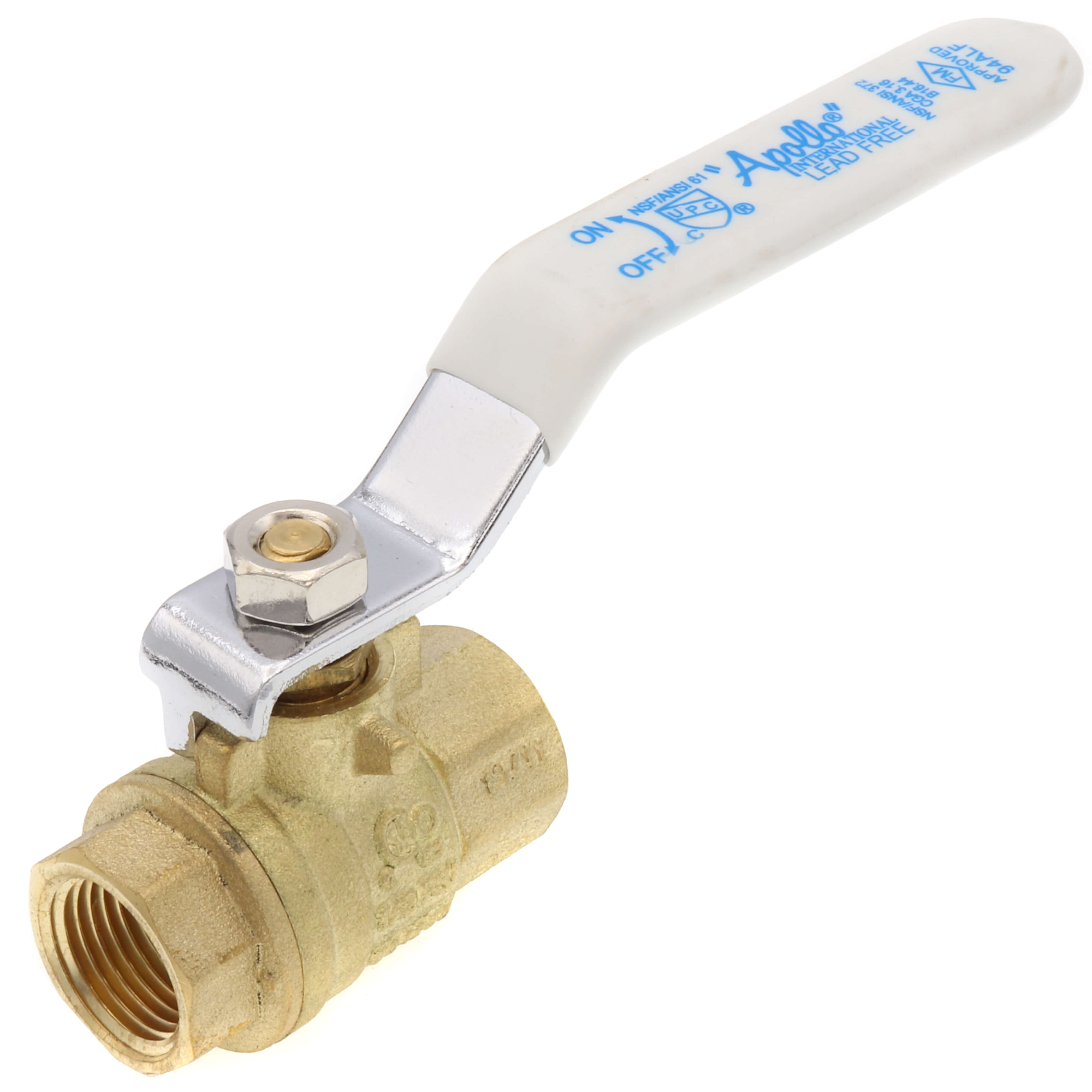 APOLLO VALVES Apollo Valves 94ALF10201A 94ALF-A Series 3/8 in. Brass Full Port NPT 600# Ball Valve