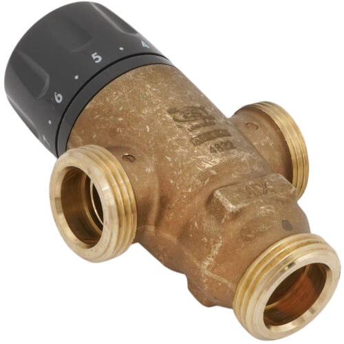 CALEFFI Caleffi 521419A MixCal 3-way Mixing Valve 1/2 Sweat w/ Temp Gauge