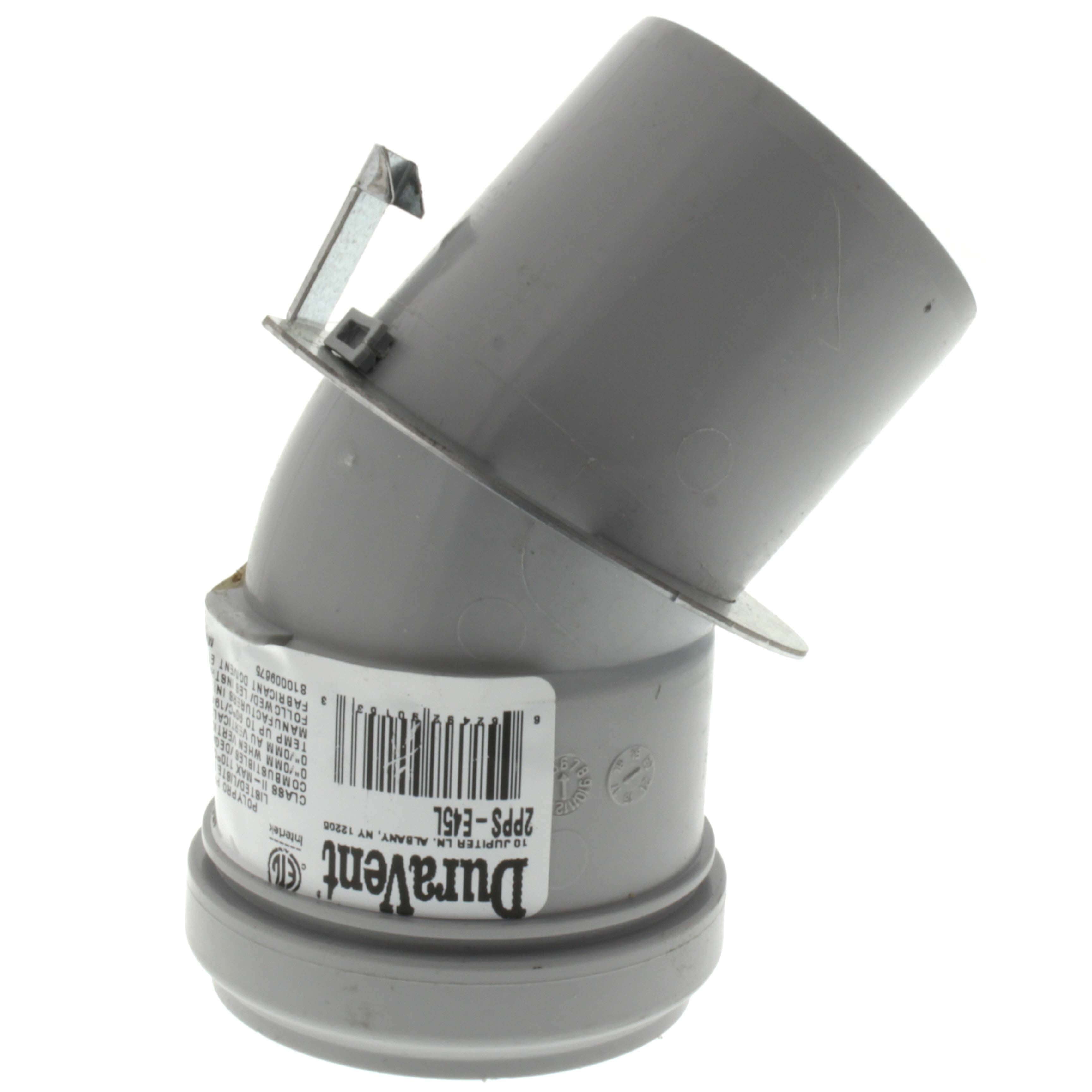 DURAVENT DuraVent 2PPS-E45C 2 PolyPro 45 Elbow w Locking Clamp