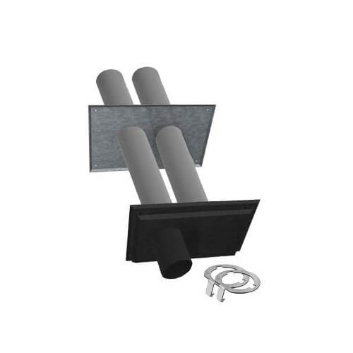DURAVENT DuraVent 3PPS-HTPC 3 Twin Pipe Zincalume with Black Nozzle Termination Kit w/ LB2