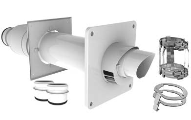 DURAVENT DuraVent 3PPS-HKC 3 x 5 PolyPro Horizontal Termination Kit w/ Locking Clamps