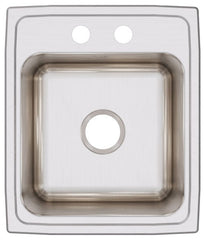 ELKAY Elkay DLR1720102 Lustertone Classic Stainless Steel Drop-In Sink 17 x 20 x 10-1/8 2-Hole