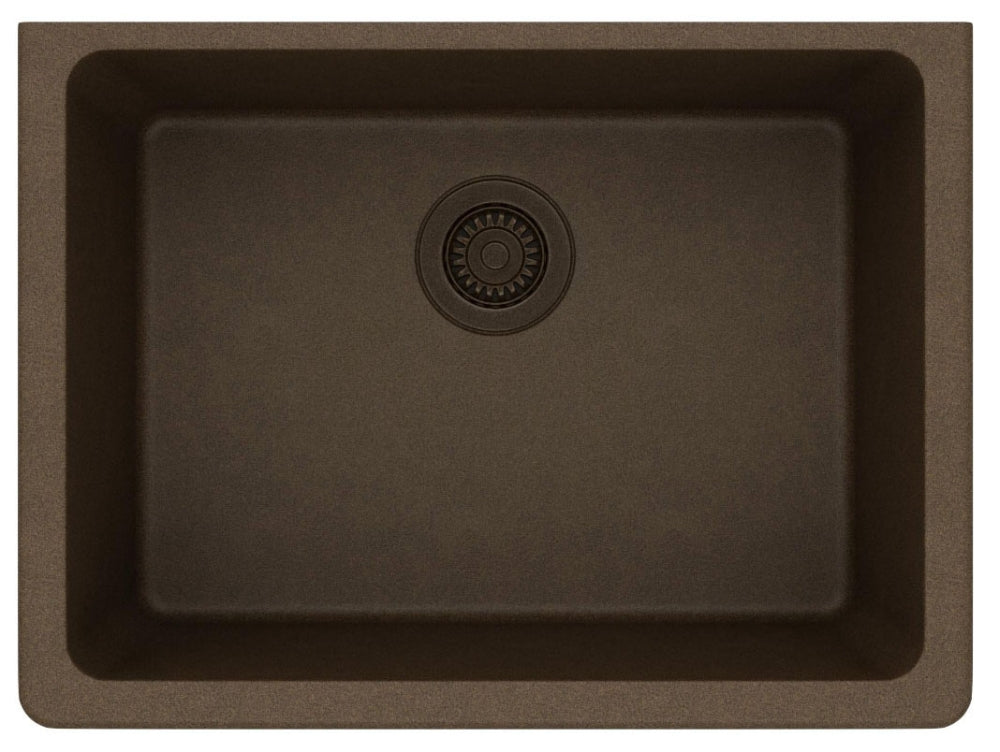 ELKAY Elkay ELGU2522MC0 Quartz Classic 24-5/8 x 18-1/2 x 9-1/2 Single Bowl Undermount Sink Mocha