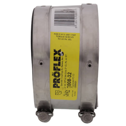 FERNCO Fernco 3008-32 Proflex 3 x 2 in. Cast Iron and Plastic Flexible Coupling