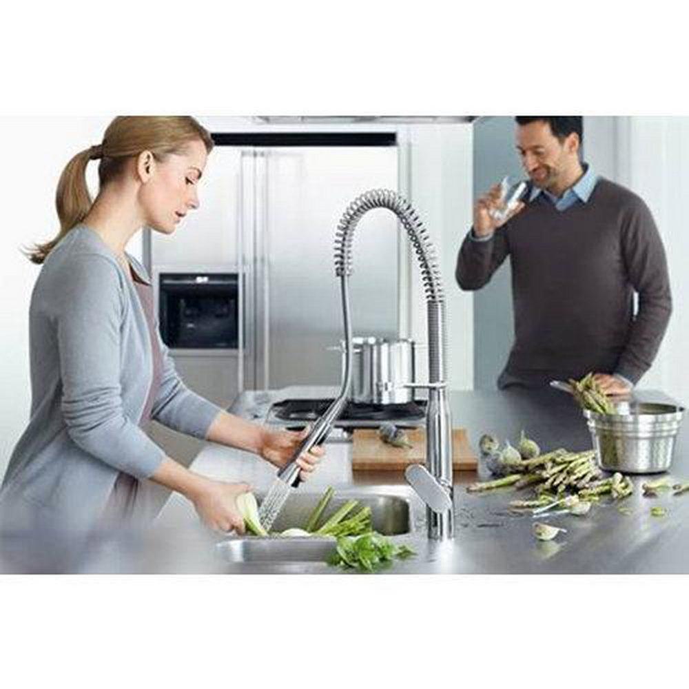 GROHE Grohe 32951DC0 K7 Single Handle Pull Out Kitchen Faucet 1.75 GPM in Grohe Supersteel