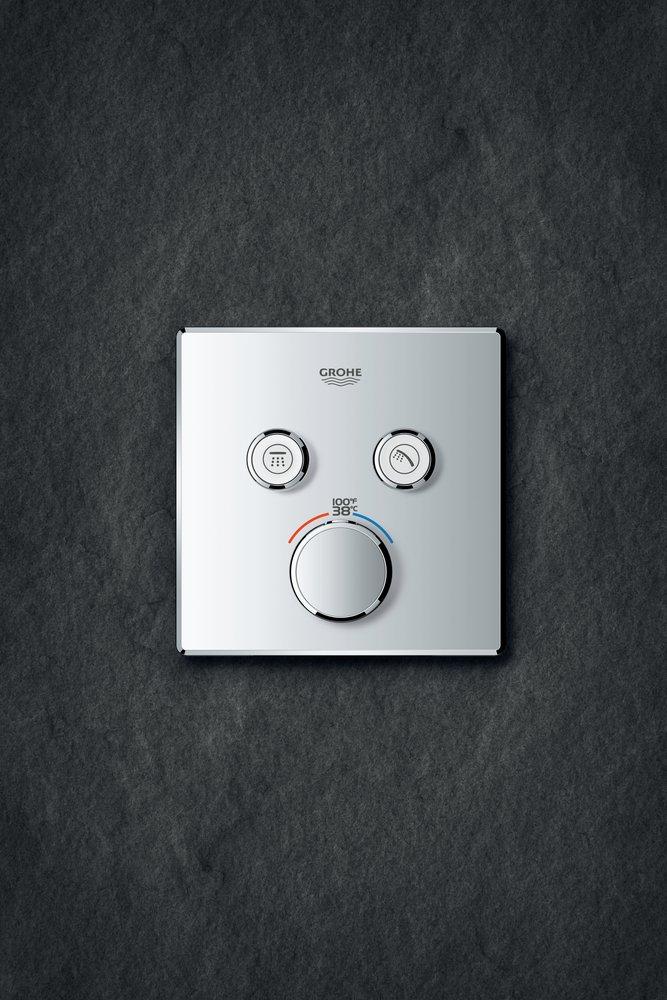 GROHE GROHE 29141000 Grohtherm® Three Handle Thermostatic Valve Trim in StarLight® Chrome