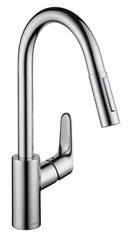 HANSGROHE Hansgrohe 04505000 Focus Single Handle Pull Down Kitchen Faucet in Polished Chrome