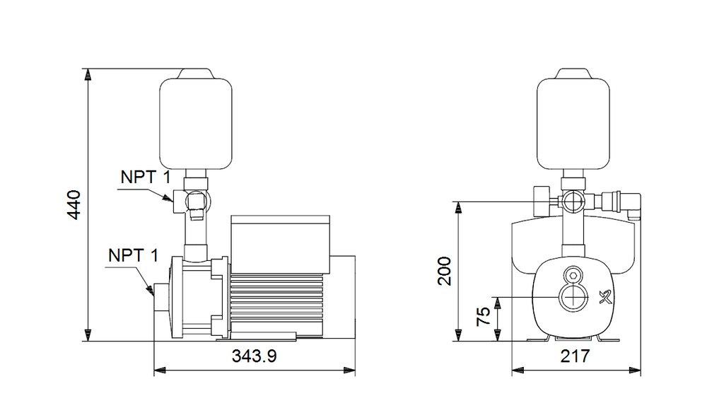 GRUNDFOS Grundfos 98548113 CMBE 3-62 200-240V Single Phase Booster Pump
