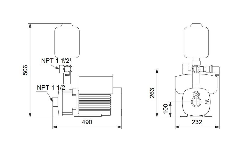 GRUNDFOS Grundfos 98548118 CMBE 10-54 200-240V Single Phase Booster Pump