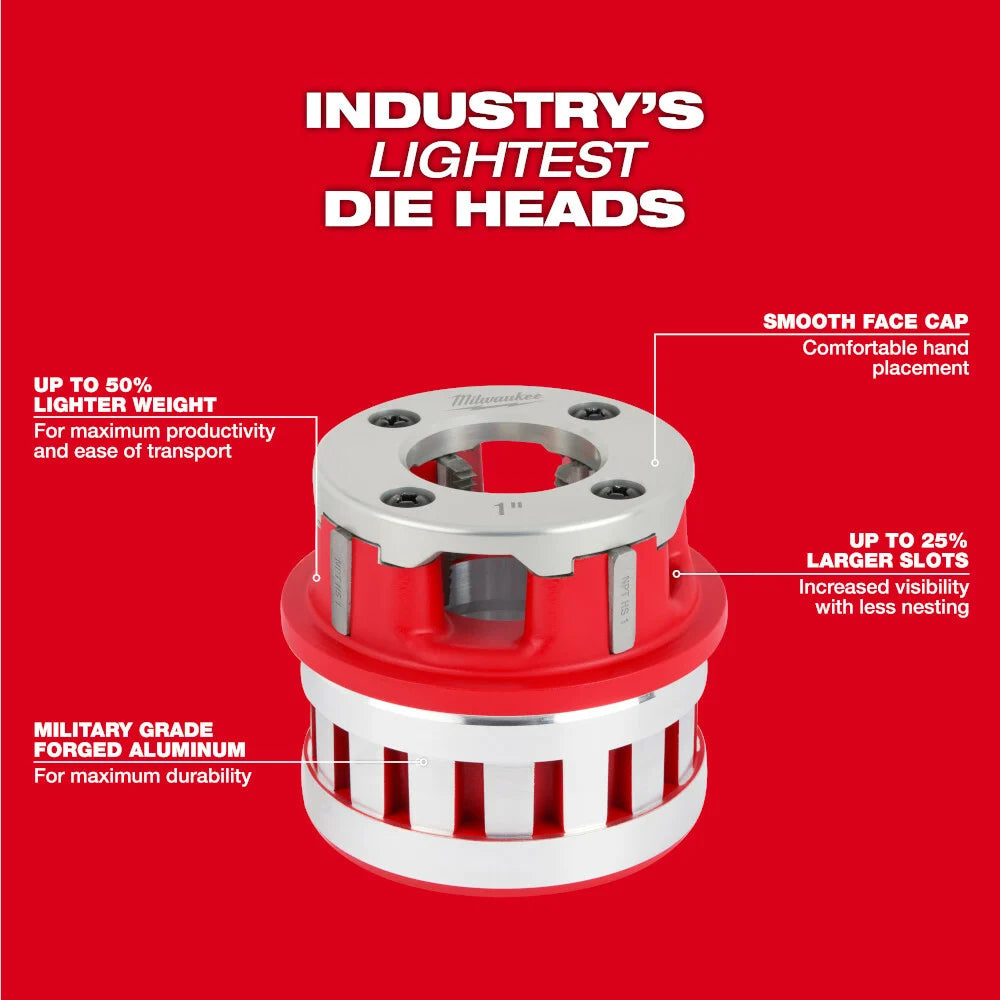 MILWAUKEE Milwaukee 48-36-1012 2 High Speed NPT Forged Aluminum Die Head