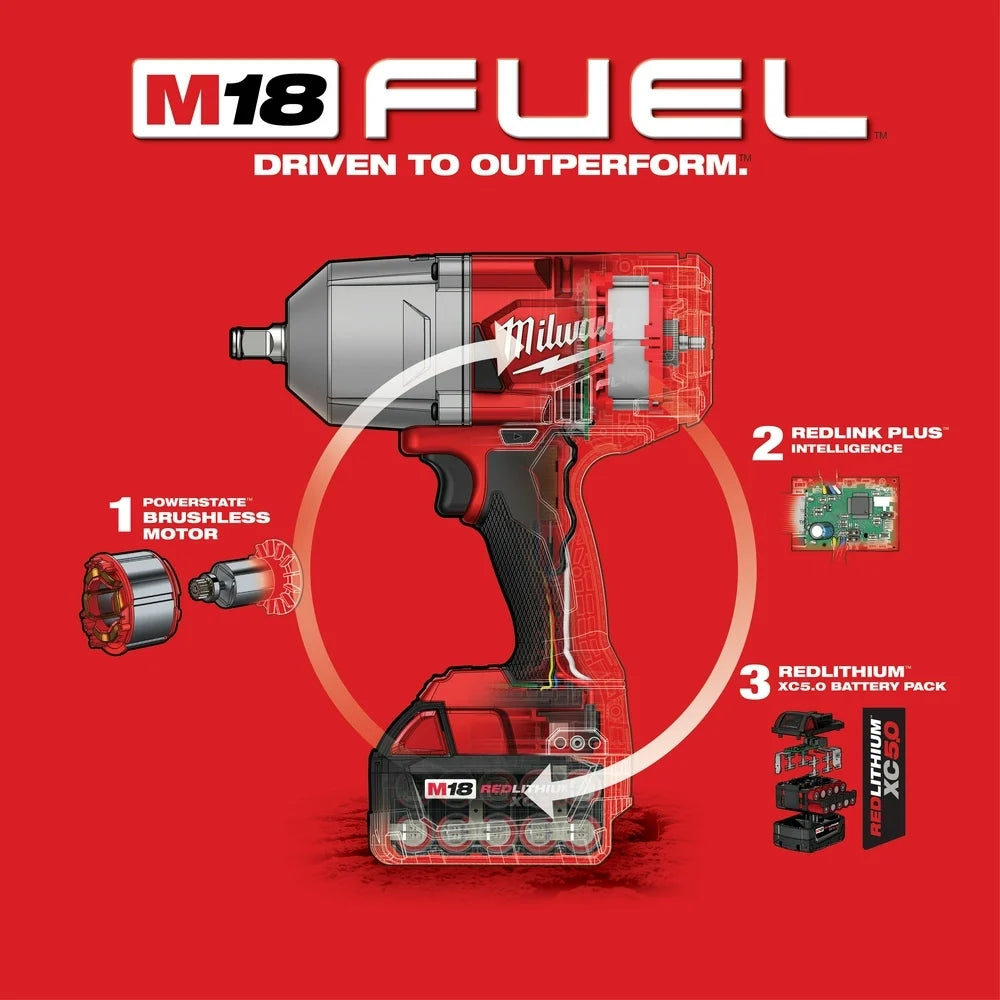 MILWAUKEE Milwaukee 2767-22GR M18 Fuel HTIW W/ Grease Gun Kit