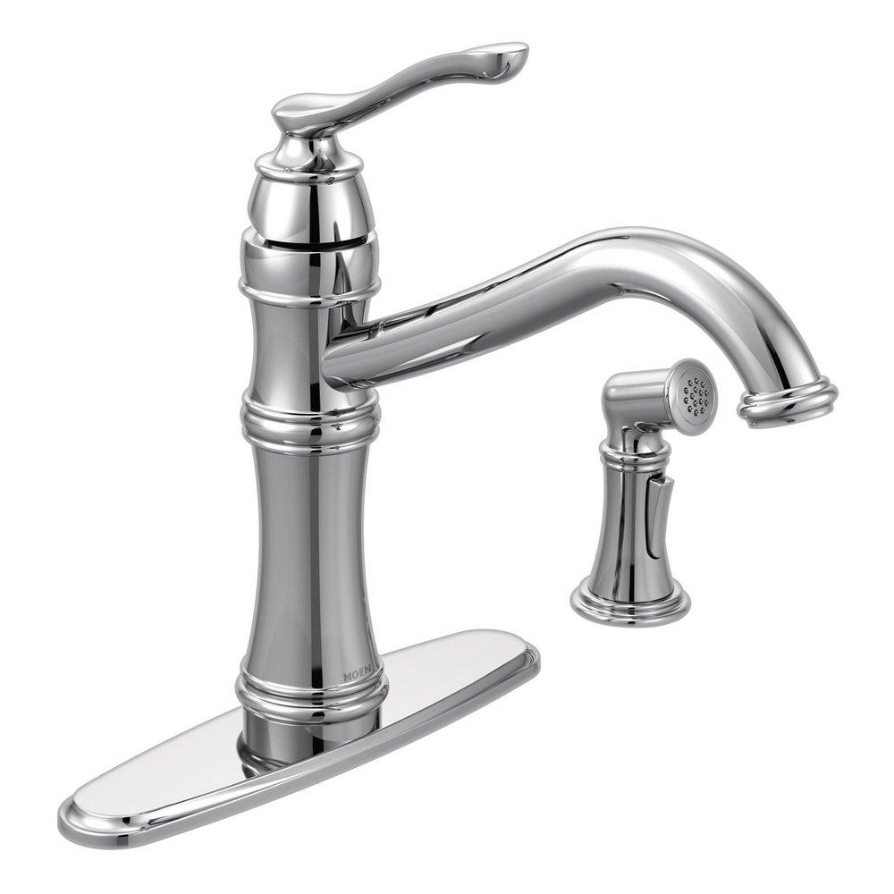 MOEN Moen 7245C Belfield Single Handle Kitchen Faucet with Side Spray