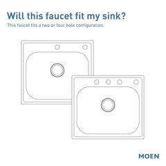 MOEN Moen 7245C Belfield Single Handle Kitchen Faucet with Side Spray