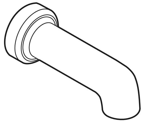 MOEN Moen 3892 Non-Diverter Tub Spout Chrome 6-1/2 Inch Replacement MPN 3892