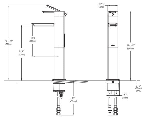 MOEN Moen S6711 Chrome One-Handle Vessel Bathroom Faucet