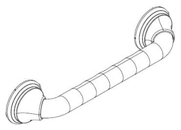 MOEN Moen R8712D3GBN Ultima 12 Grab Bar 1-1/4 x 12 with Curl Grip