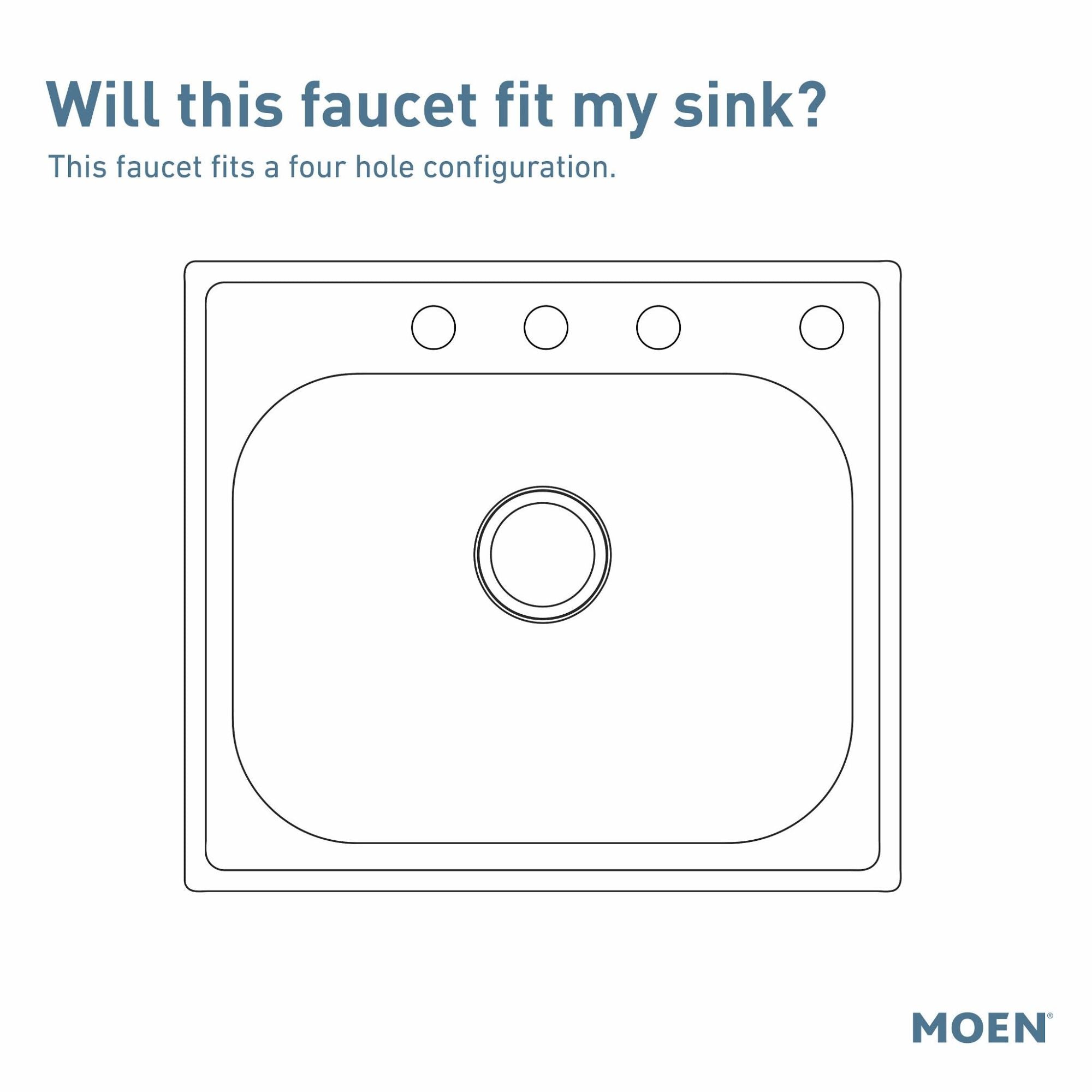 MOEN Moen 7255SRS Belfield Two Handle Bridge Kitchen Faucet with Side Spray in Spot Resist Stainless