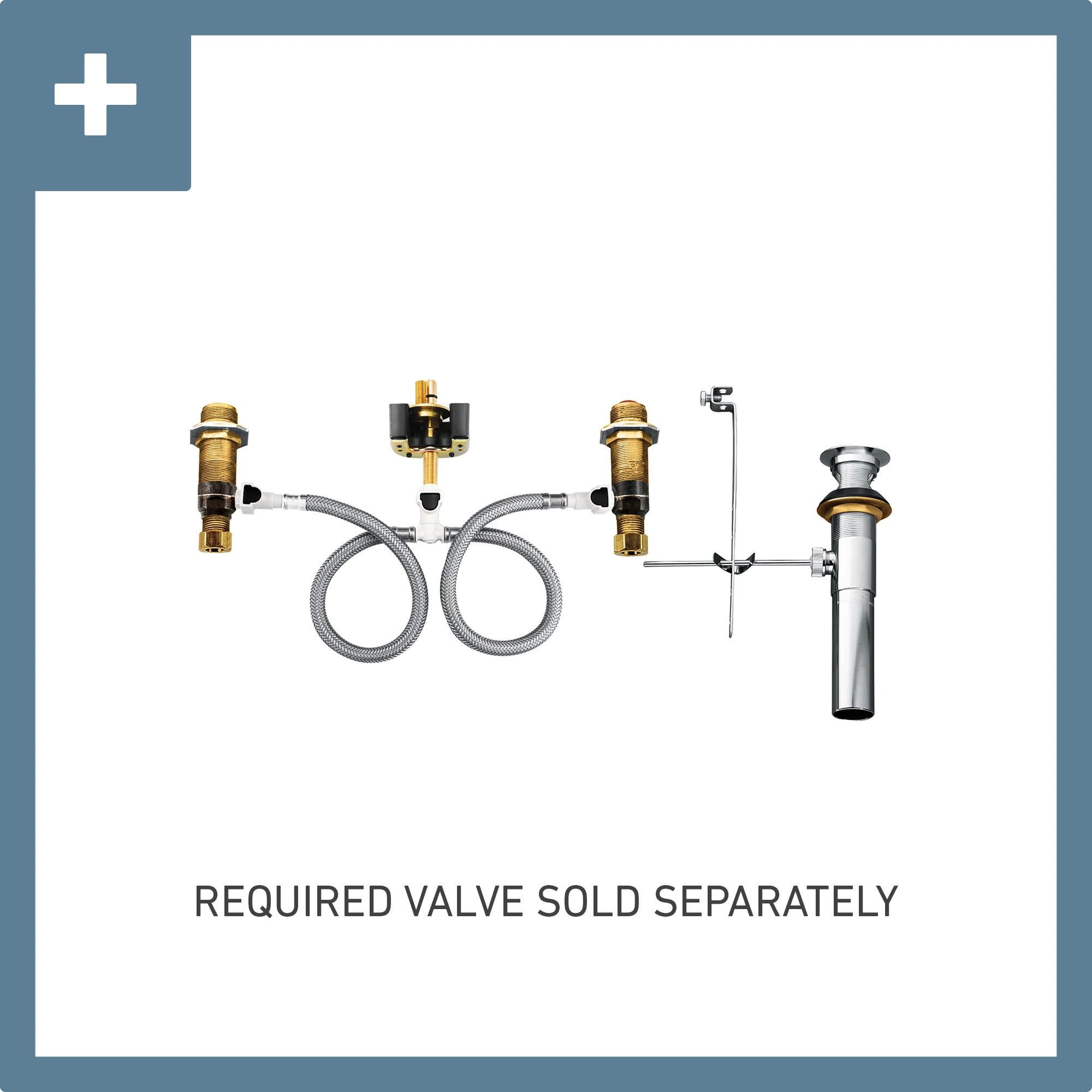 MOEN Moen T6125WR Kingsley Two Handle Widespread Bathroom Sink Faucet in Wrought Iron