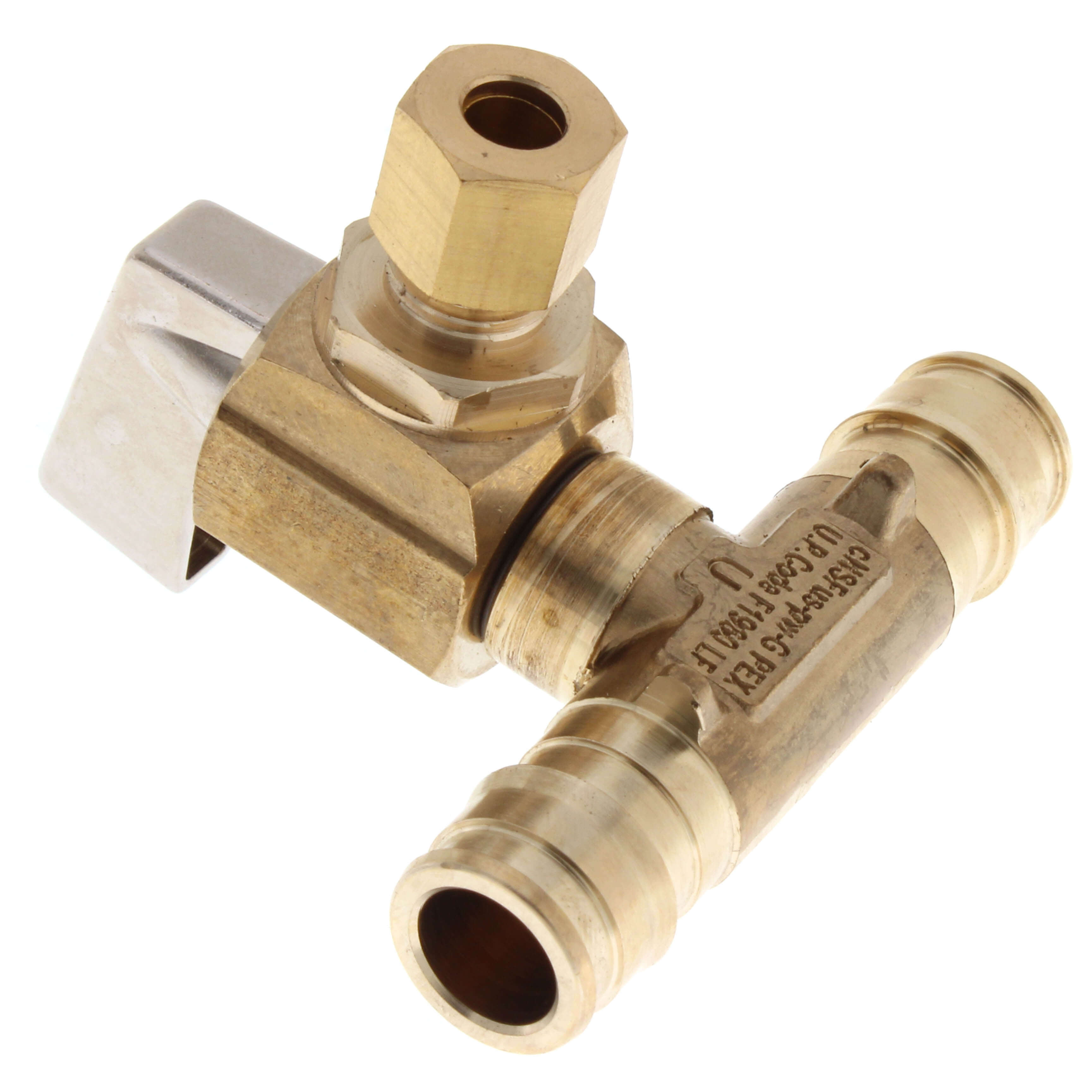 UPONOR Uponor LF4455050 ProPEX 1/2 x 1/2 x 1/4 in Brass PEX Expansion x Compression Ice Maker Tee