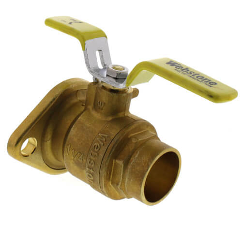 WEBSTONE Webstone 51405 1-1/4 Swt Full Port Brass Uni-Flange Isolator Ball Valve w Detachable Rotating Flange