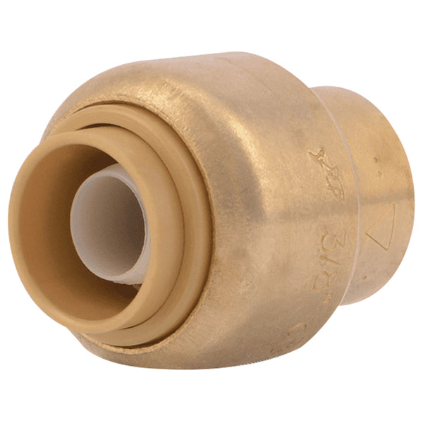 SHARKBITE SharkBite UXL0435 1-1/4 in. Push-to-Connect Brass DZR End Cap