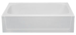 AQUATIC Aquatic 260030L-WH Everyday 60 in x 30 in Soaker Alcove Bathtub with Left Drain
