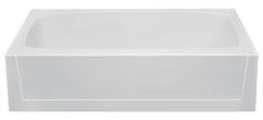 Aquatic 260030L-WH Everyday 60 in x 30 in Soaker Alcove Bathtub with Left Drain