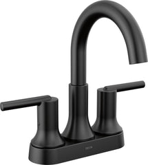 DELTA FAUCET Delta Faucet 2559-BLMPU-DST Trinsic Two Handle Centerset Bathroom Sink Faucet in Matte Black