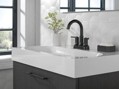 DELTA FAUCET Delta Faucet 2559-BLMPU-DST Trinsic Two Handle Centerset Bathroom Sink Faucet in Matte Black