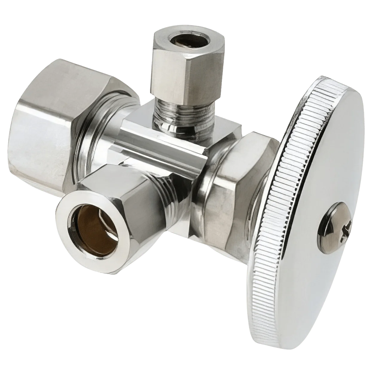 BRASSCRAFT BrassCraft CR1901LRXC1 Lead Free Compression x Compression x Compression Multi-Turn Dual Outlet Stop 1/2 x 3/8 x 3/8 inch