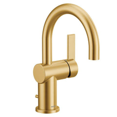 MOEN Moen 6221BG Cia Single Handle Monoblock Bathroom Sink Faucet in Brushed Gold