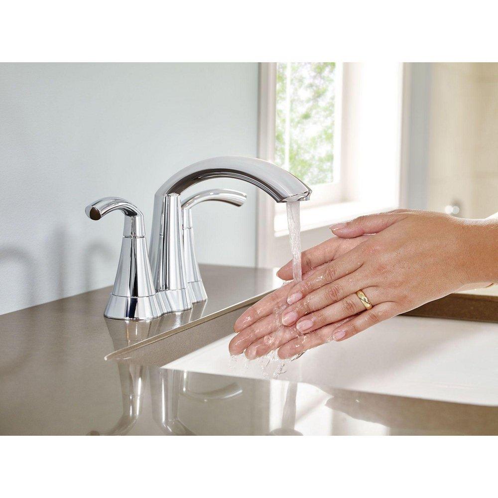 MOEN Moen 66172 Glyde Two Handle Centerset Bathroom Sink Faucet in Chrome