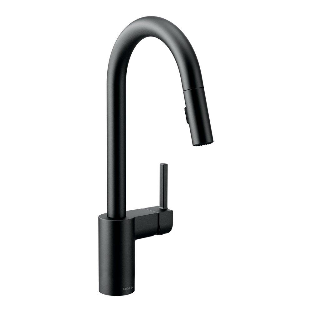 MOEN Moen 7565BL Align Single Handle Pull Down Kitchen Faucet in Matte Black