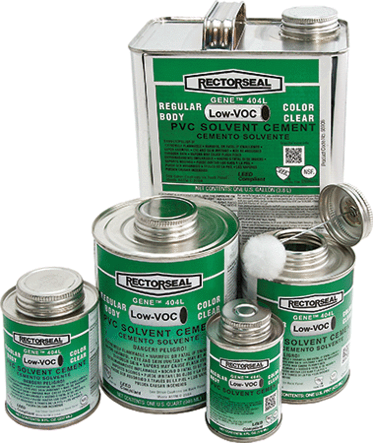 RECTORSEAL Rectorseal 55904 Gene 404L 16 oz Fast Set Plastic Clear Pipe Cement