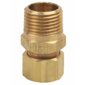 BRASSCRAFT BrassCraft 68-8-8X Lead Free Compression x MIP Adapter, 1/2 OD Tube x 1/2 MIP Inch