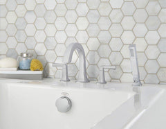 AMERICAN STANDARD American Standard T353901.295 Townsend Two Handle Roman Tub Faucet with Handshower Brushed Nickel
