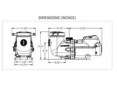 HAYWARD Hayward HCP2500VSP HCP 2000 Series TriStar Variable Speed G3 Commercial Self-Priming Pool Pump | 2.7HP 230V Single Phase | HCP2500VSP