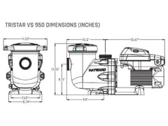 HAYWARD Hayward W3SP3206VSP TriStar VS Variable Speed Pool Pump | 2.7HP 115V-230V | W3SP3206VSP