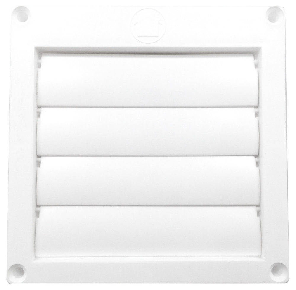 BUILDERS BEST Builder's Best 110282 4 Diameter White Molded Plastic Dryer Wall Vent Louvered Hood