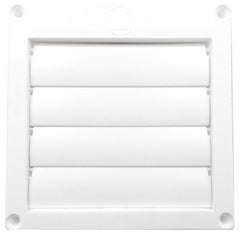 BUILDERS BEST Builder's Best 110282 4 Diameter White Molded Plastic Dryer Wall Vent Louvered Hood