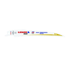 Lenox 21060656GR Gold Power Arc Reciprocating Saw Blade, 6 x 3/4 x 0.05, 6 TPI, 5/PK