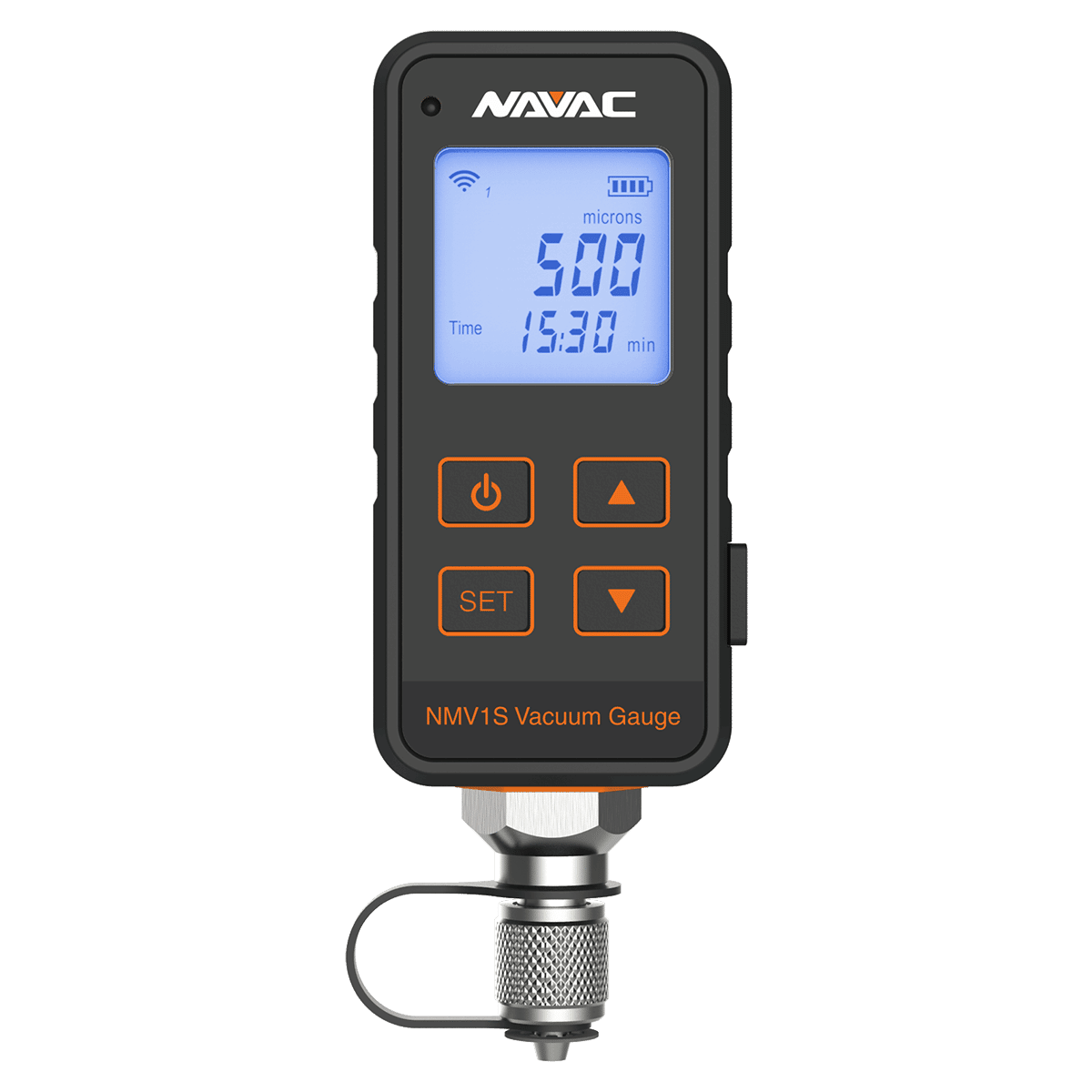 NAVAC NAVAC NMV1S Premium Micron Vacuum Gauge, 0-25000 Microns 500 psi Digital Display w/ Lithion Ion Battery