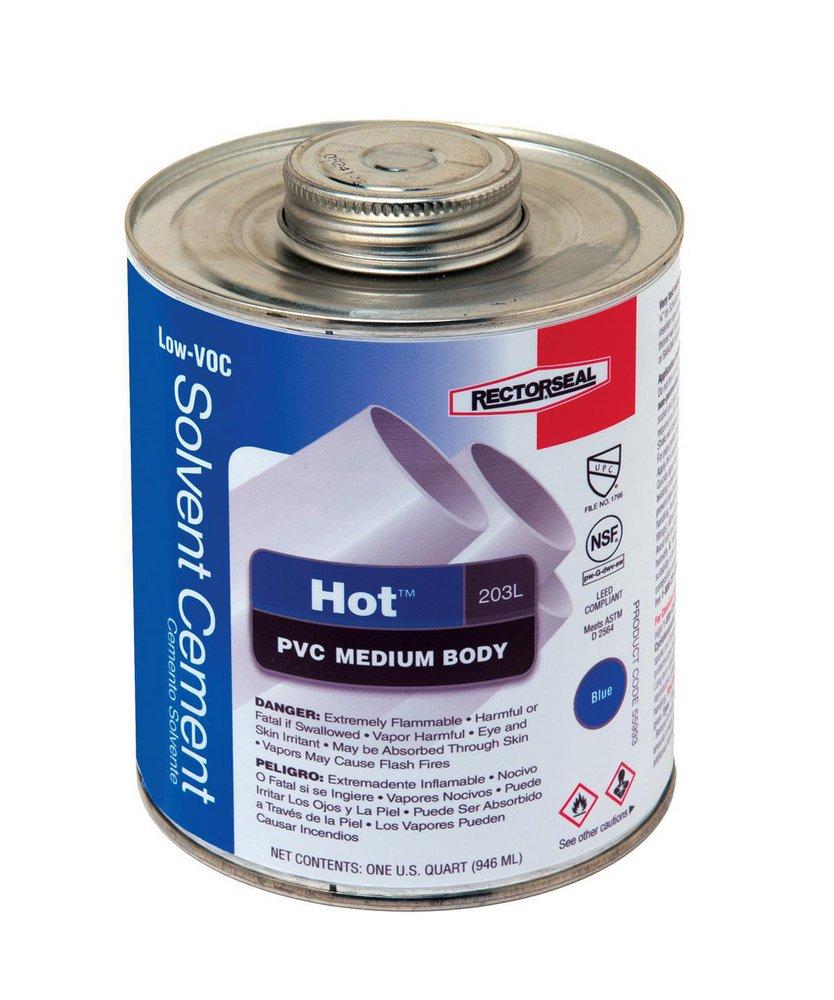 RECTORSEAL Rectorseal 55993 Medium PVC Solvent Cement 1 Quart Hot 203L