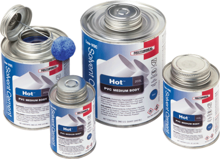 RECTORSEAL Rectorseal 55993 Medium PVC Solvent Cement 1 Quart Hot 203L