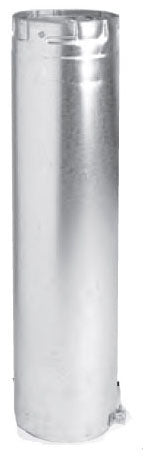METAL-FAB Metal-Fab 4M12A Twist-Lock 0.012 Aluminum Alloy Flue 4 Inch Adjustable Double Wall Round Vent Pipe