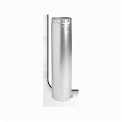 METAL-FAB Metal-Fab 4M12A Twist-Lock 0.012 Aluminum Alloy Flue 4 Inch Adjustable Double Wall Round Vent Pipe