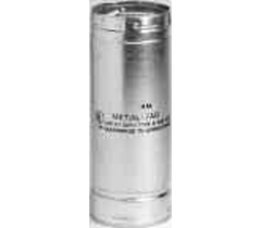 METAL-FAB Metal-Fab 4M12A Twist-Lock 0.012 Aluminum Alloy Flue 4 Inch Adjustable Double Wall Round Vent Pipe
