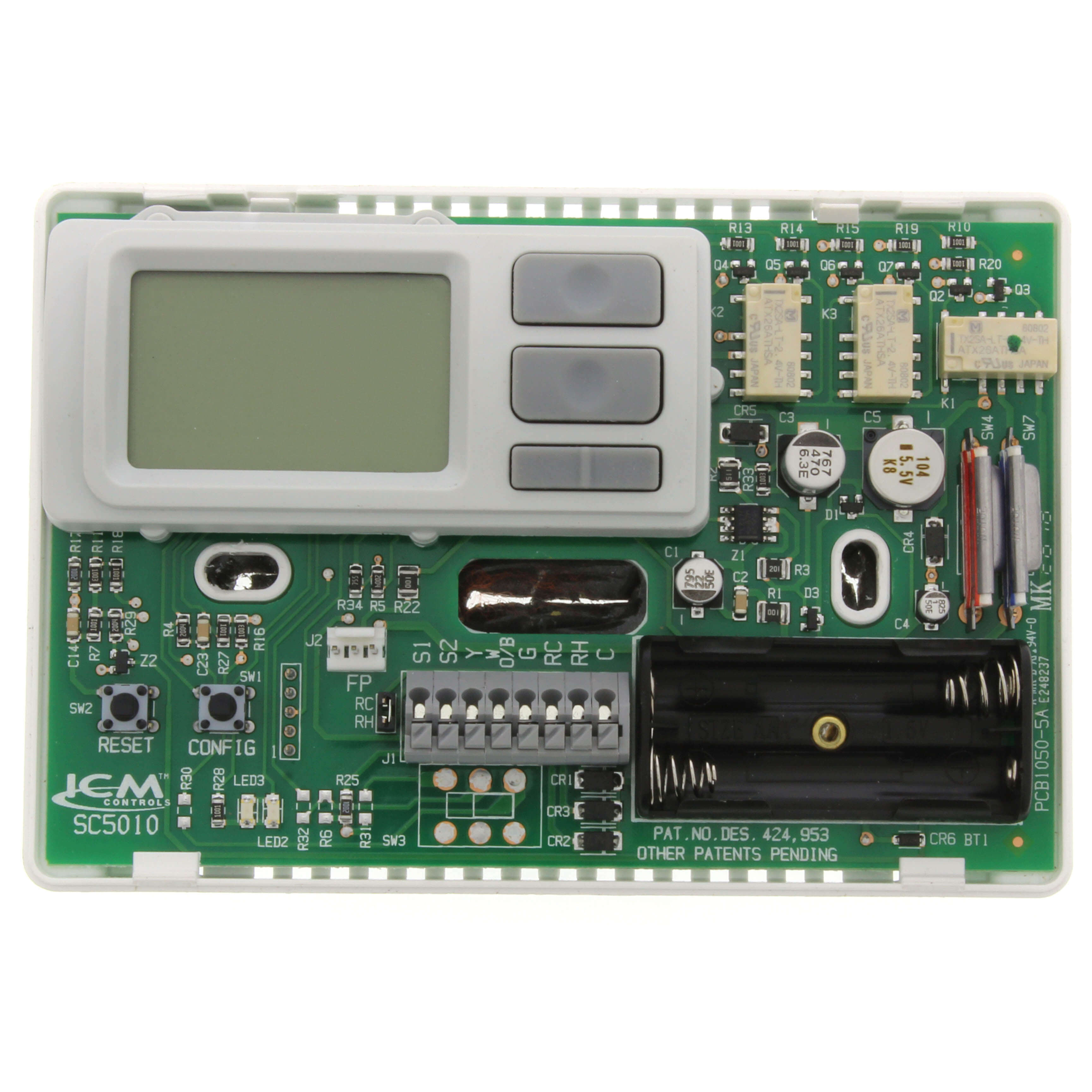 ICM CONTROLS ICM Controls SC5010 Programmable Thermostat Dual Power 1 Heat 1 Cool 7 Day 5-2 Day 5-1-1 Day